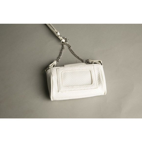 Nine West Bag White Faux Leather Cute Little Cross Body Style Hands Free Wallet - Picture 2 of 4